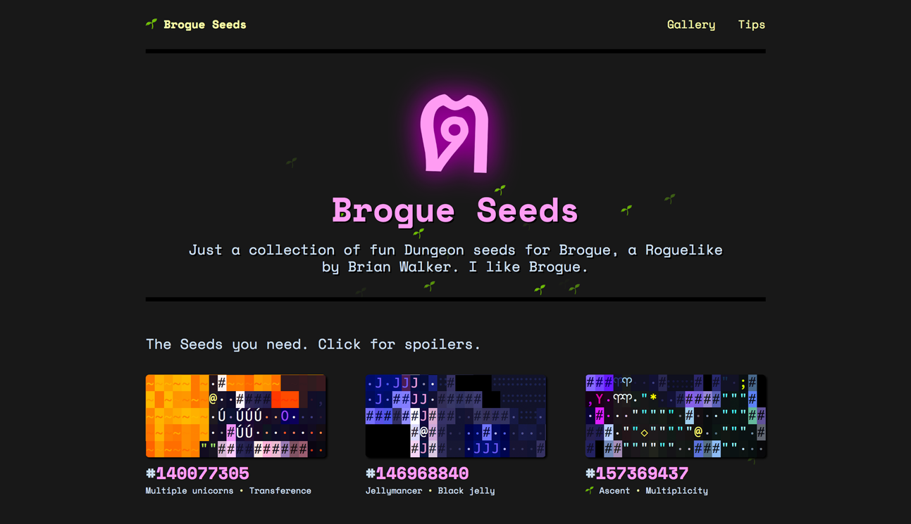 Get your Brogue seeds here