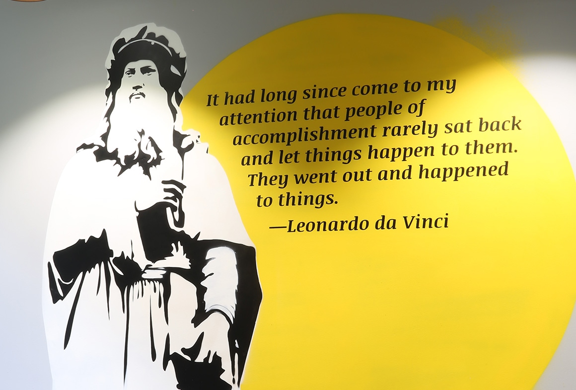 Leonardo da Vinci as interior wall art